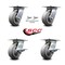 Service Caster 5 Inch Thermoplastic Rubber Swivel Caster Swivel Locks 2 Brakes SCC, 2PK SCC-35S520-TPRRF-BSL-2-SLB-2 - alternate 2